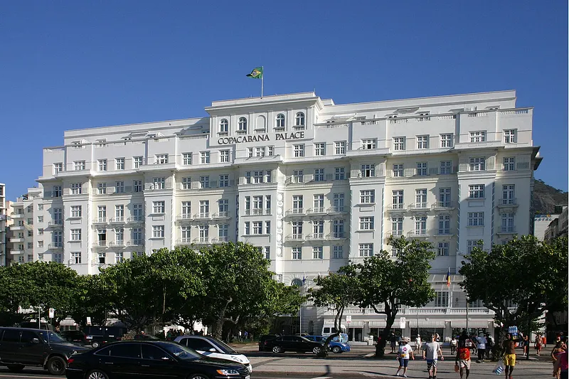 Copacabana Palace Hotel no Rio de Janeiro.