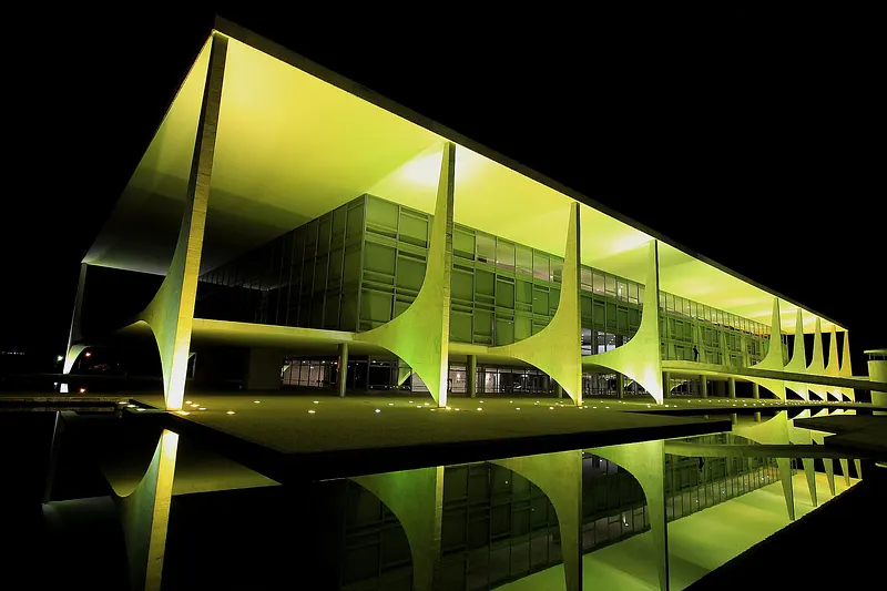 The whole city of Brasília was built in 1960. The buildings were very moderns for the time. Today is World Heritage.
